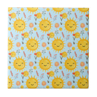 Sun Pattern Kakelplatta