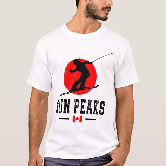 Sun Peaks Canada Ski Resort Rocky Mountains Canadi T Shirt (Framsida)