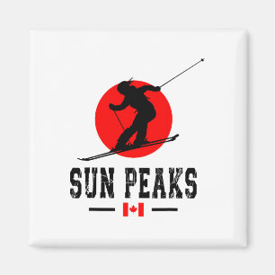 Sun Peaks Kanada Skidort Klippiga bergen Kanada Magnet