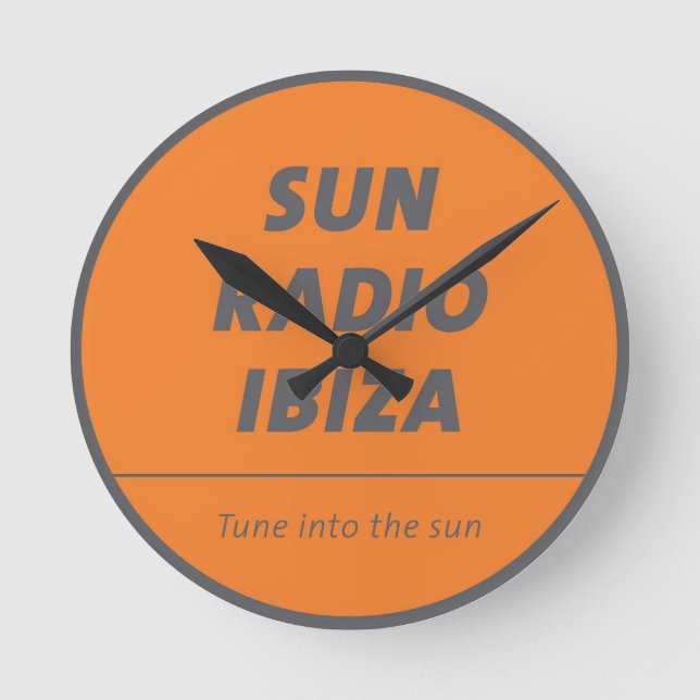 Sun Radio Ibiza wall clock - from the heart music Rund Klocka (Framsida)