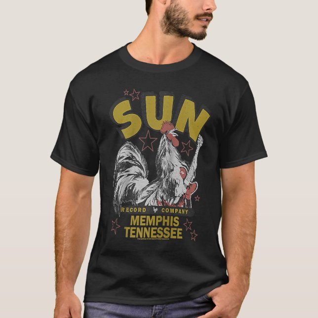 Sun Records Rockabilly Tupp Raglan T Shirt (Framsida)