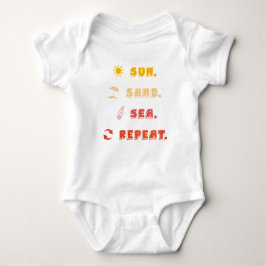 Sun Sand Sea Repeat – Beach Vibes Toddler Bodysuit T Shirt
