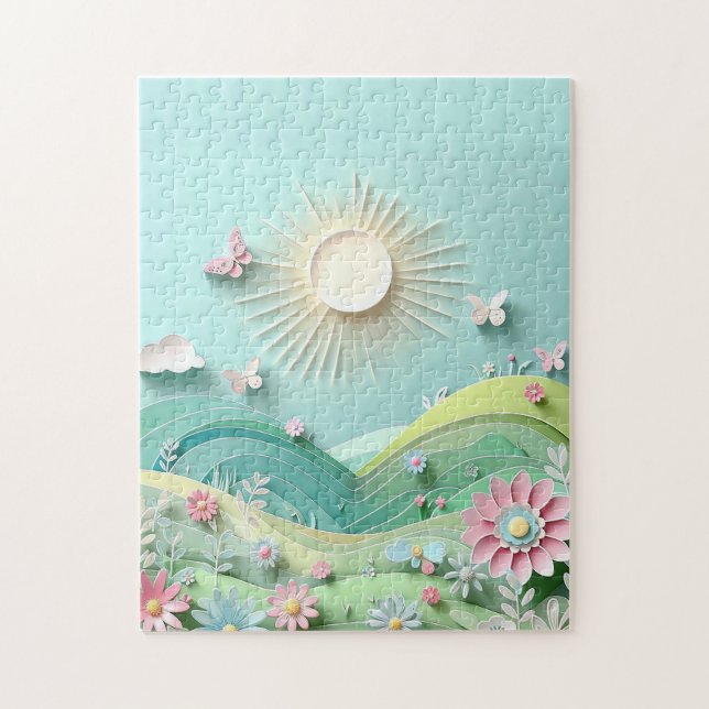 Sun Shining Over The Valley Pussel (Vertikal)