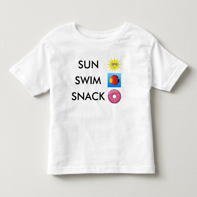 Sun Swim Snack - Barn T-Shirt (Framsida)