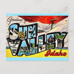 Sun Valley Idaho Hälsning Vykort