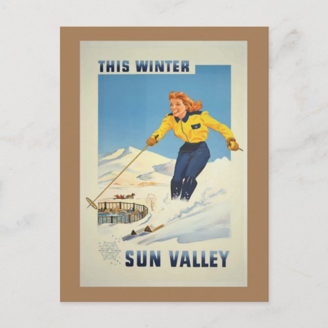 Sun Valley Idaho      Vintage resa Vykort (Framsida)