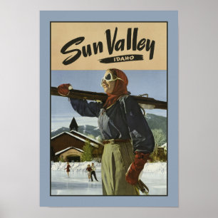 Sun Valley Idaho vintage resoraffisch Poster