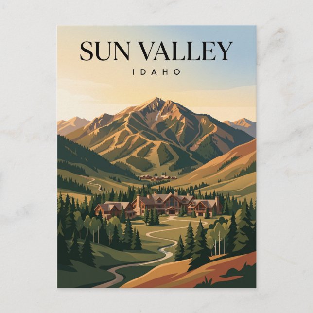 Sun Valley Idaho Vykort (Framsida)