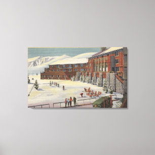 Sun Valley legitimation - skida partyet på Canvastryck