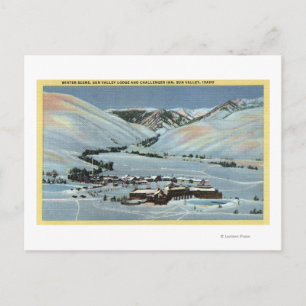 Sun Valley legitimation - vinterplats, Sun Valley Vykort