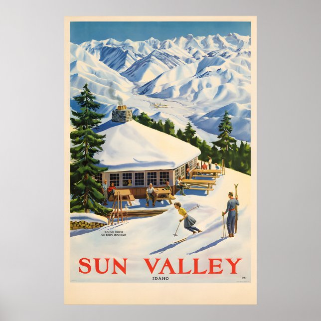Sun Valley Vintage Resemålade Affischer (Framsidan)