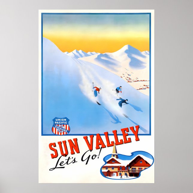 Sun Valley Vintage Resoraffisch 1 Poster (Framsidan)