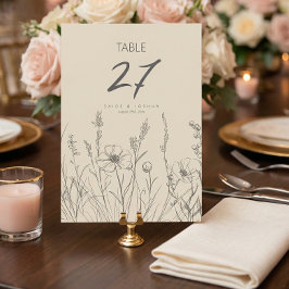 Sun-Washed Garden Border Wedding ID1283 Inbjudningar