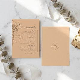 Sun-Washed Garden Wedding Details ID1283 Tilläggskort