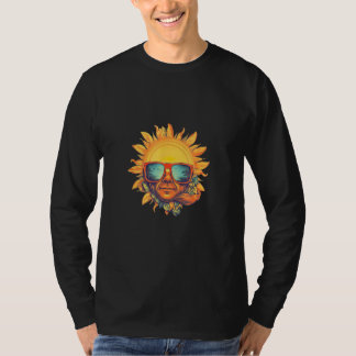 Sun with sunglasses   cool motif for the beach t shirt