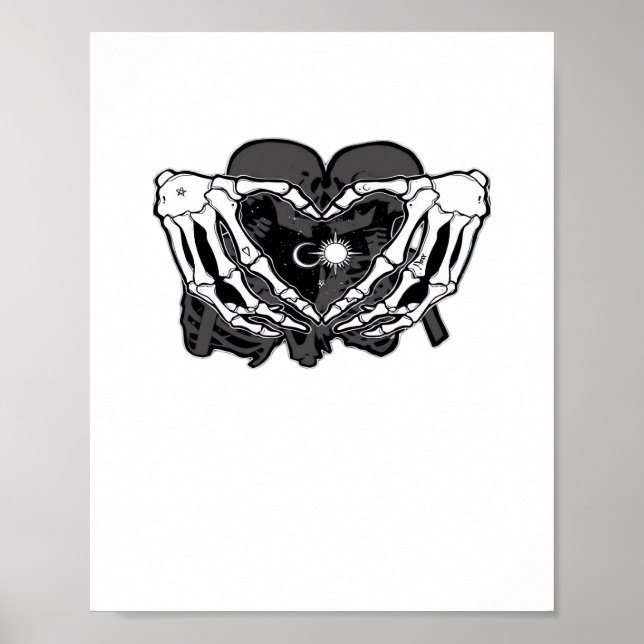 Sunand~1 - Skeleton Heart Händer Poster (Framsidan)