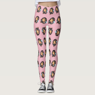 Sunaya läs- Chibi damasker Leggings