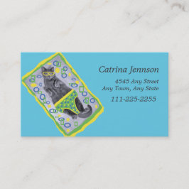 Sunbad Cat i Affärskortet Trunks Visitkort