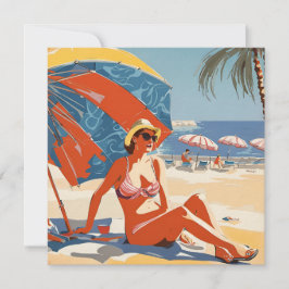 Sunbad på Riviera Julkort