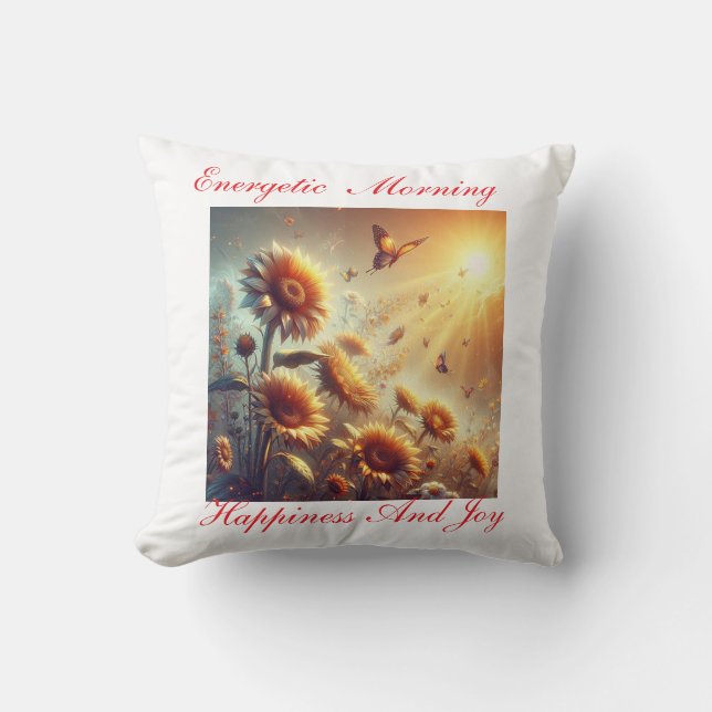 "Sunbeam & Sunflower Bliss" Kudde (Framsida)