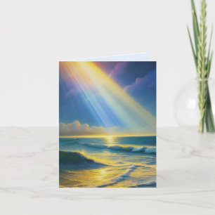 Sunbeams på Sea Greeting Card Kort