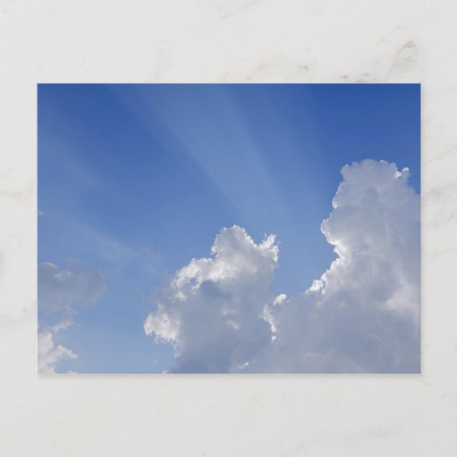 Sunbeams through Clouds, Val d'Orcia, Siena Vykort (Framsida)