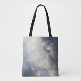 Sunbeams White Clouds Inspirational Tro Tygkasse