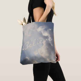 Sunbeams White Clouds Inspirational Tro Tygkasse
