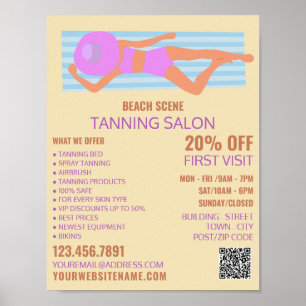 Sunbganska, Tanning Salon Advertising Poster