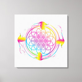 Sunbird Flower of Life Canvastryck