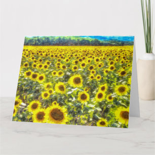 Sunblomma Fält Vincent Van Gogh Kort