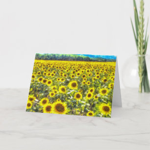 Sunblomma Fält Vincent Van Gogh Kort