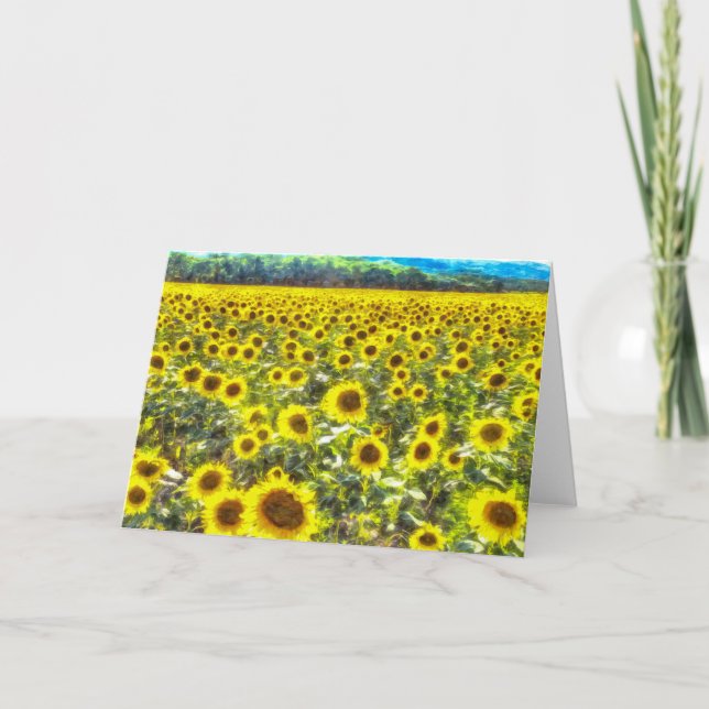 Sunblomma Fält Vincent Van Gogh Kort (Framsida)