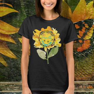 Sunblomma Mamma om Birthday Girl Black T Shirt