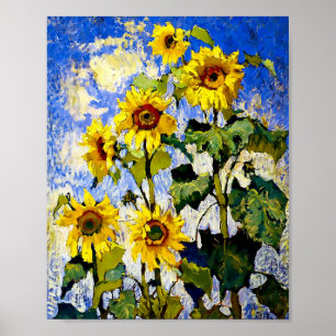 Sunblommor av Konstantin Gorbatov Poster