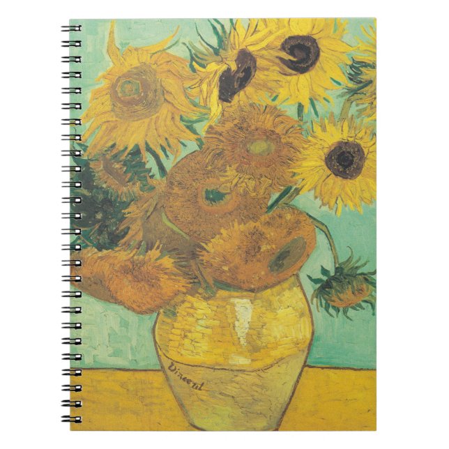 Sunblommor av Vincent Van Gogh Anteckningsbok (Framsidan)