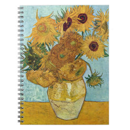 Sunblommor av Vincent Van Gogh Anteckningsbok Med Spiral