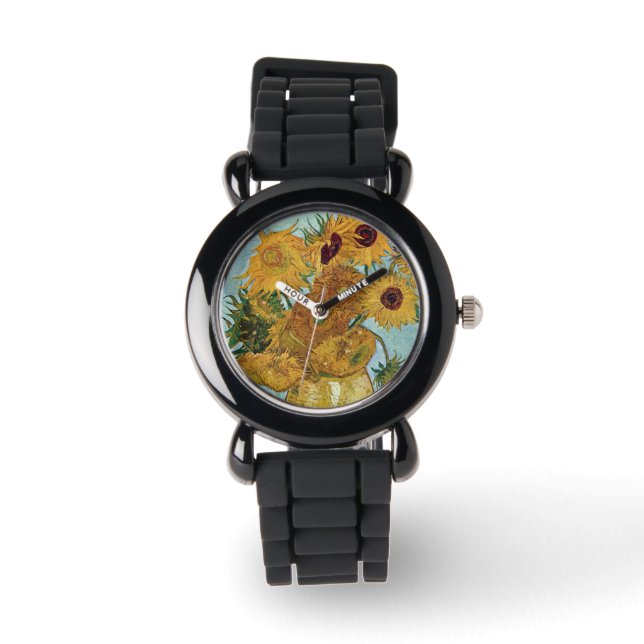 Sunblommor av Vincent Van Gogh Armbandsur (Framsida)