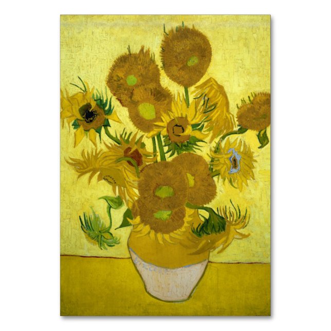 Sunblommor av Vincent Van Gogh Bordsnummer (Framsidan)