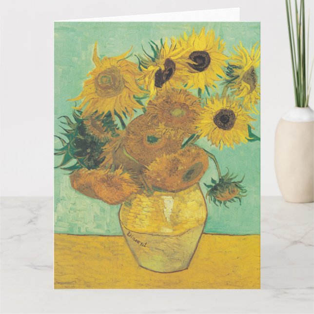 Sunblommor av Vincent Van Gogh Kort (Framsida)