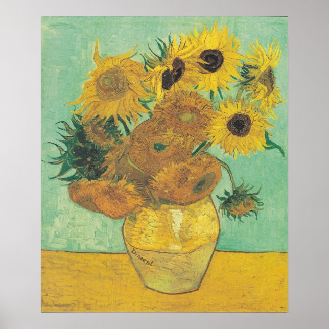 Sunblommor av Vincent Van Gogh Poster (Framsidan)
