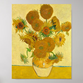 Sunblommor av Vincent Van Gogh Poster