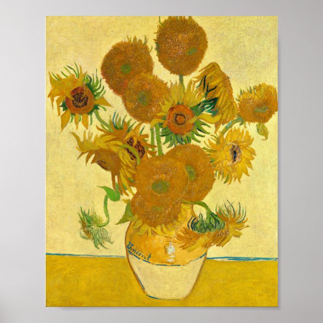 Sunblommor av Vincent Van Gogh Poster (Framsidan)