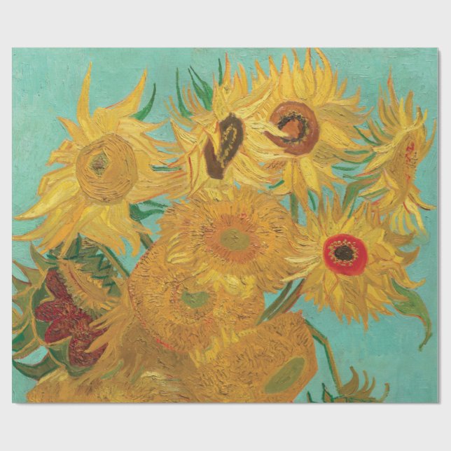 Sunblommor av Vincent Van Gogh  Presentpapper (Platt)