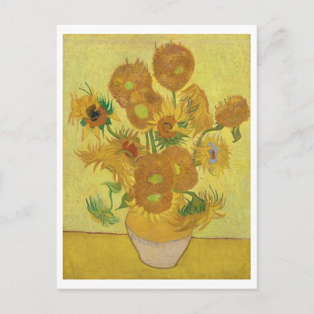 Sunblommor av Vincent Van Gogh Vykort (Framsida)