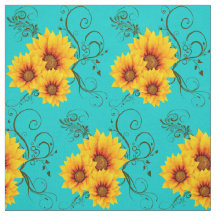 Sunblommor Fabric