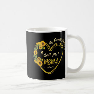 Sunblommor Heart Lycklig Mina favoriter kallar mig Kaffemugg