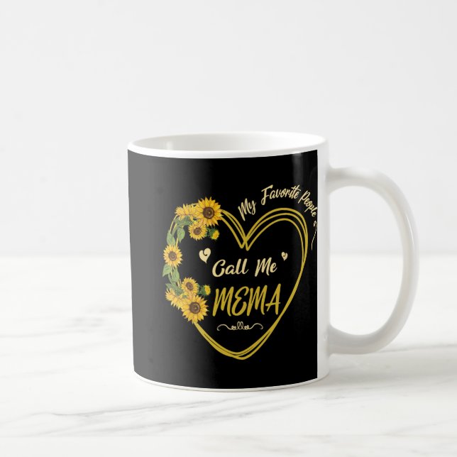 Sunblommor Heart Lycklig Mina favoriter kallar mig Kaffemugg (Höger)