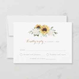 Sunblommor Hydrangea Greenery Bröllop OSA Inbjudningar