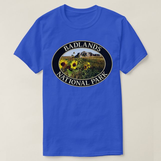 Sunblommor i Badlands nationalpark i South Dako T Shirt (Design framsida)